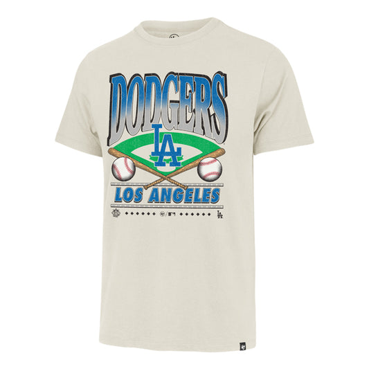 LOS ANGELES DODGERS MEN'S '47 BRAND STRAIGHT SHOT TWO T-SHIRT - DUNE