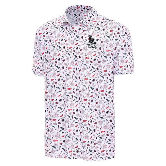 LOS ANGELES DODGERS MEN'S ANTIGUA APPAREL FINALE POLO - WHITE