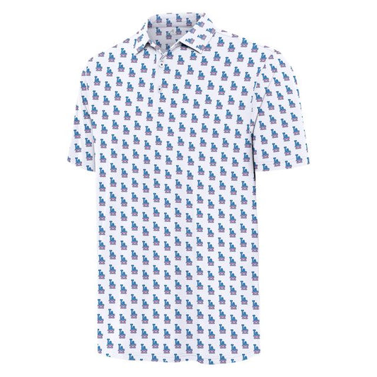 LOS ANGELES DODGERS MEN'S ANTIGUA APPAREL TEAM COLLECTIVE POLO - WHITE