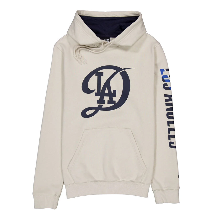 LOS ANGELES DODGERS MEN'S CITY CONNECT LOGOS PULLOVER HOODED SWEATSHIRT