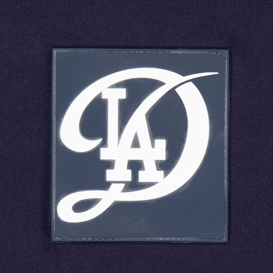 LOS ANGELES DODGERS MEN'S CITY CONNECT SCRIPT PULLOVER HOODED SWEATSHIRT  - NAVY