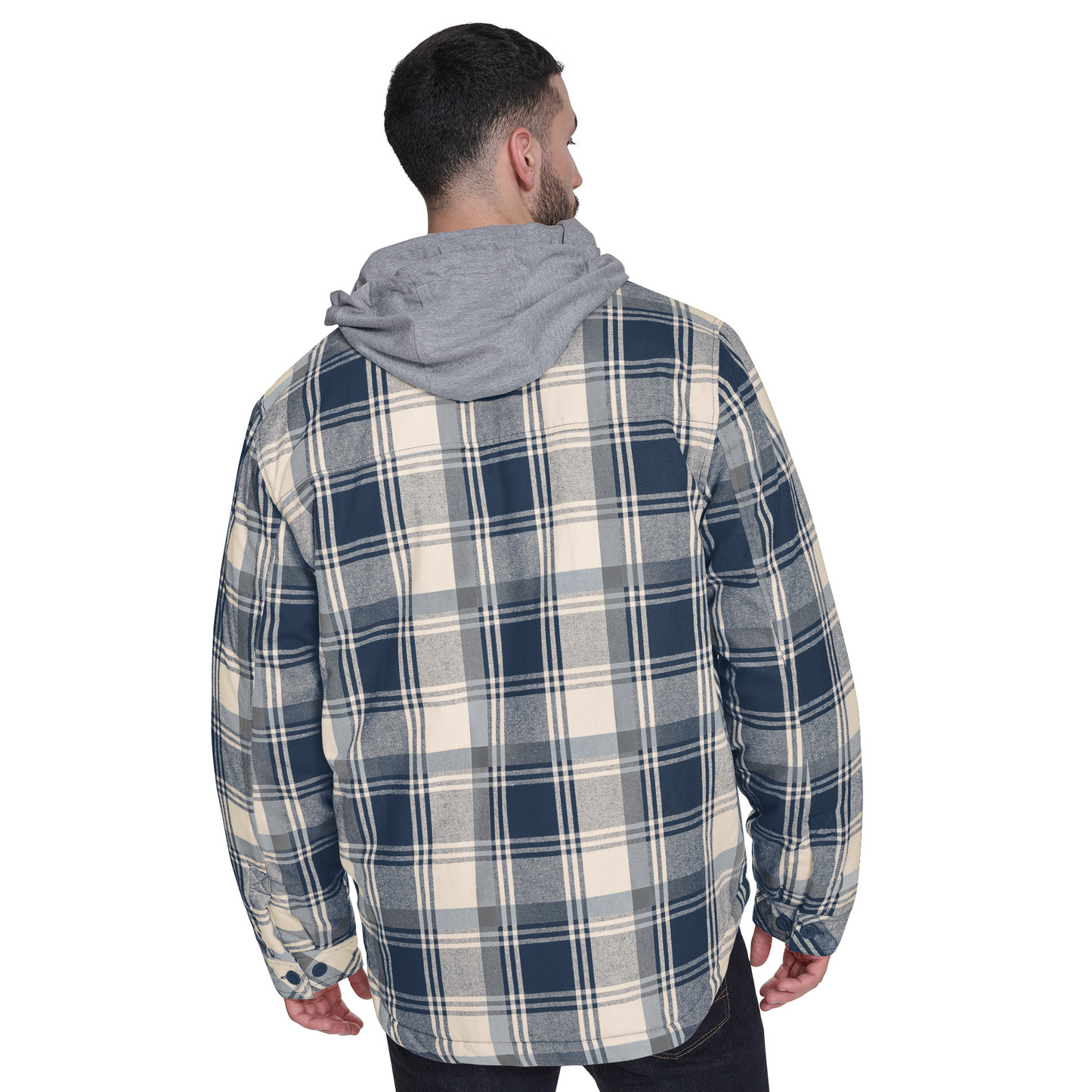 LOS ANGELES DODGERS MEN'S FULLBACK PLAID HOODED JACKET