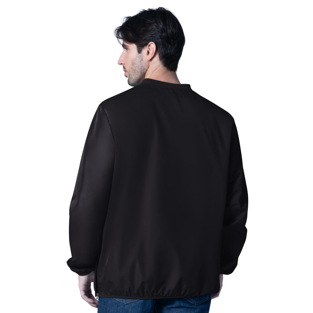 LOS ANGELES DODGERS MEN'S G-III BY CARL BANKS CROSSOVER PULLOVER JACKET - BLACK