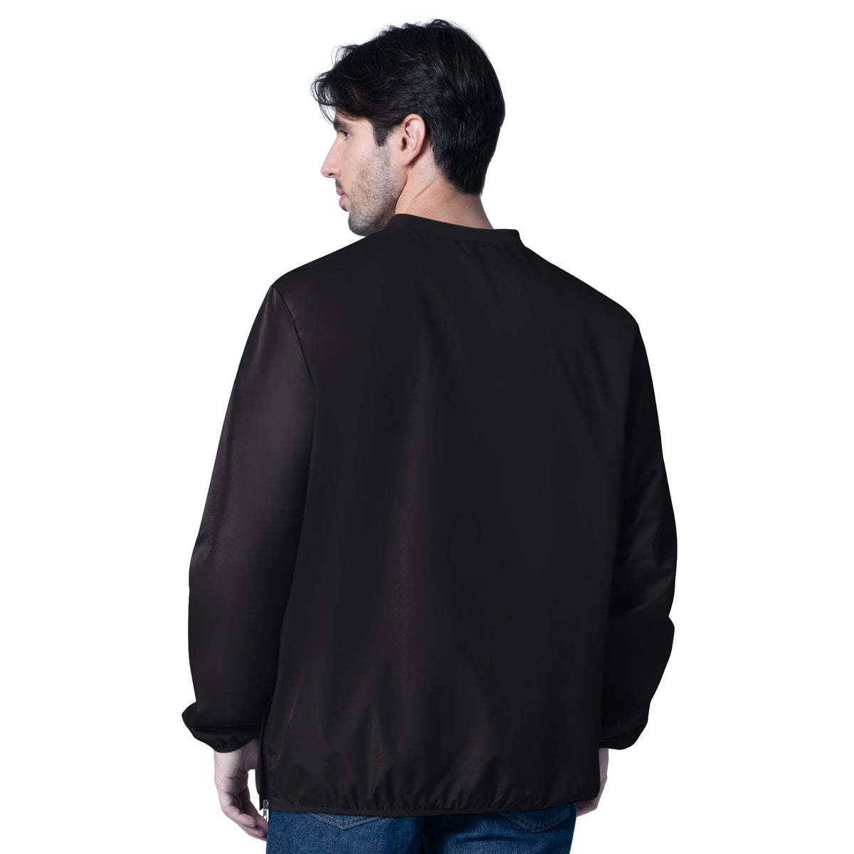 LOS ANGELES DODGERS MEN'S G-III BY CARL BANKS CROSSOVER PULLOVER JACKET - BLACK