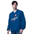 LOS ANGELES DODGERS MEN'S G-III BY CARL BANKS CROSSOVER PULLOVER JACKET - BLUE