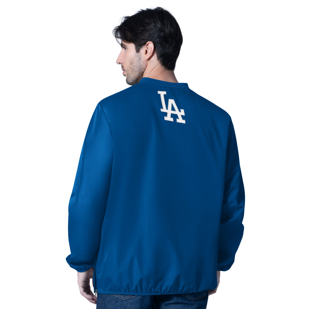 LOS ANGELES DODGERS MEN'S G-III BY CARL BANKS CROSSOVER PULLOVER JACKET - BLUE