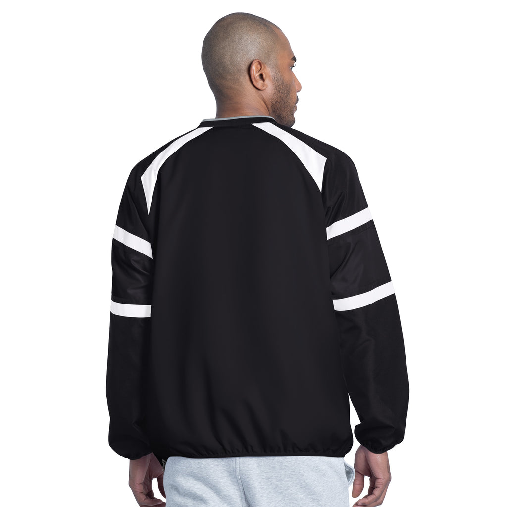 LOS ANGELES DODGERS MEN'S G-III BY CARL BANKS INFIELD PLAY PULLOVER JACKET - BLACK