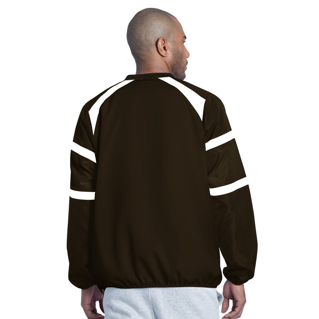 LOS ANGELES DODGERS MEN'S G-III BY CARL BANKS INFIELD PLAY PULLOVER JACKET - BROWN
