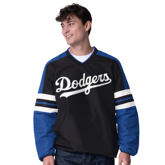 LOS ANGELES DODGERS MEN'S HIGH HEAT 1 PULLOVER JACKET - BLACK/BLUE
