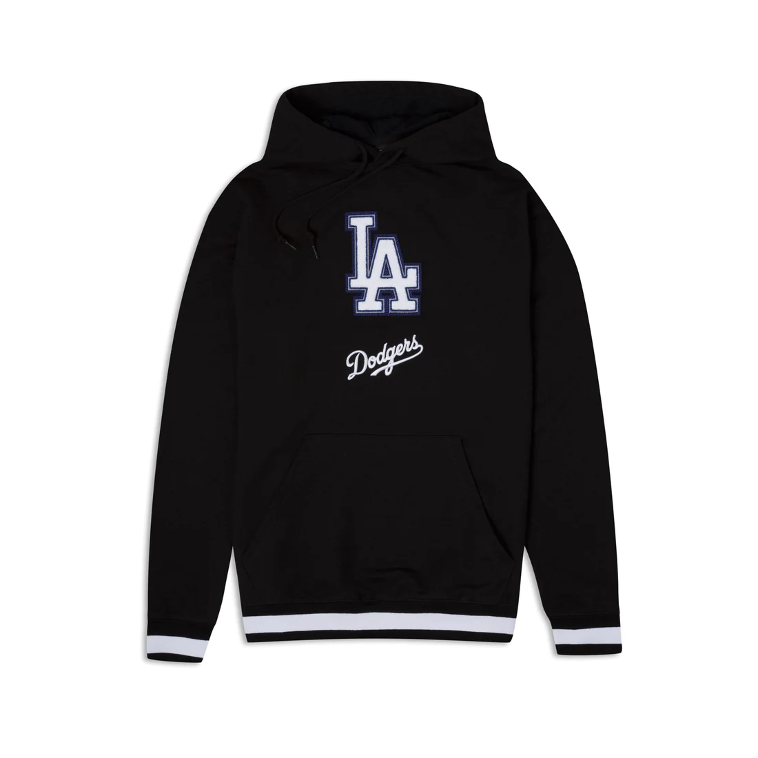 LOS ANGELES DODGERS MEN'S LOGO SELECT PULLOVER HOODED SWEATSHIRT - BLACK