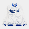 LOS ANGELES DODGERS MEN'S MITCHELL & NESS LIGHTWEIGHT SATIN JACKET - WHITE