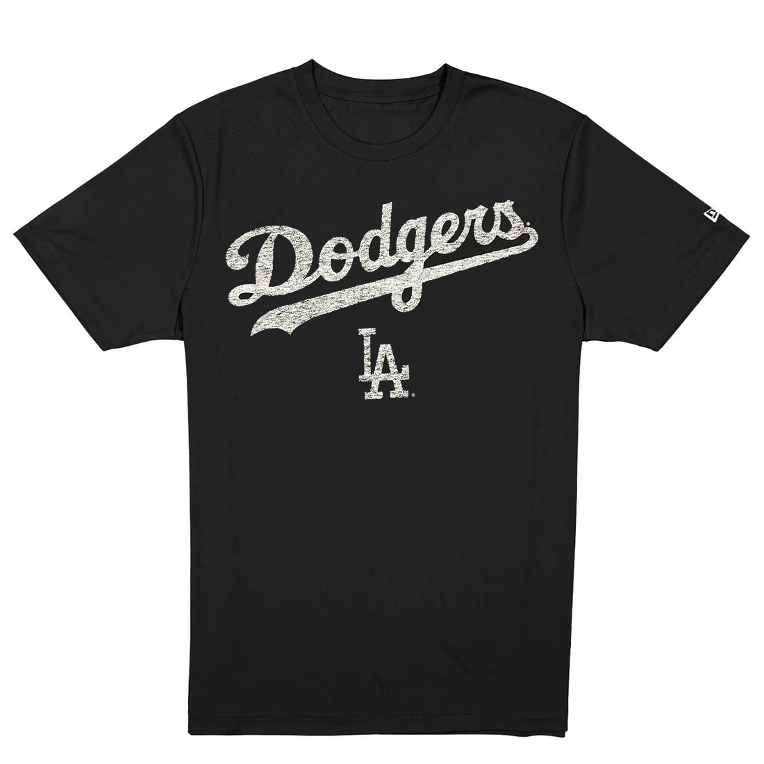 LOS ANGELES DODGERS MEN'S NEW ERA EVERGREEN BASIC T-SHIRT - BLACK/WHITE