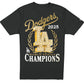 LOS ANGELES DODGERS MEN'S NEWERA BLING LOGO WORLD SERIES CHAMPIONS T-SHIRT - BLACK
