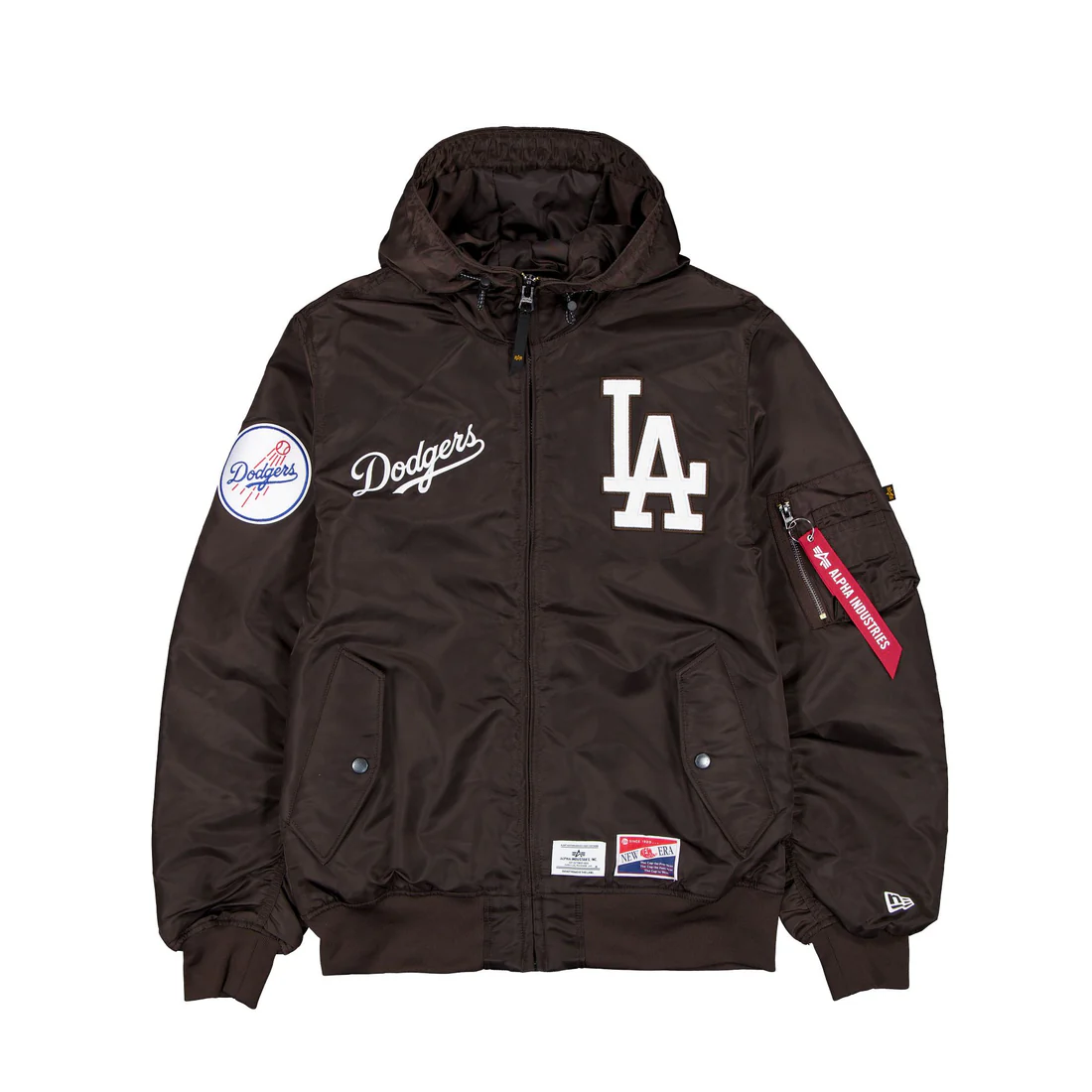 LOS ANGELES DODGERS MEN'S NEWERA X ALPHA INDUSTRIES L-2B HOODED