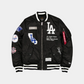 LOS ANGELES DODGERS MEN'S NEWERA X ALPHA INDUSTRIES MA-1 BOMBER JACKET - BLACK/WHITE