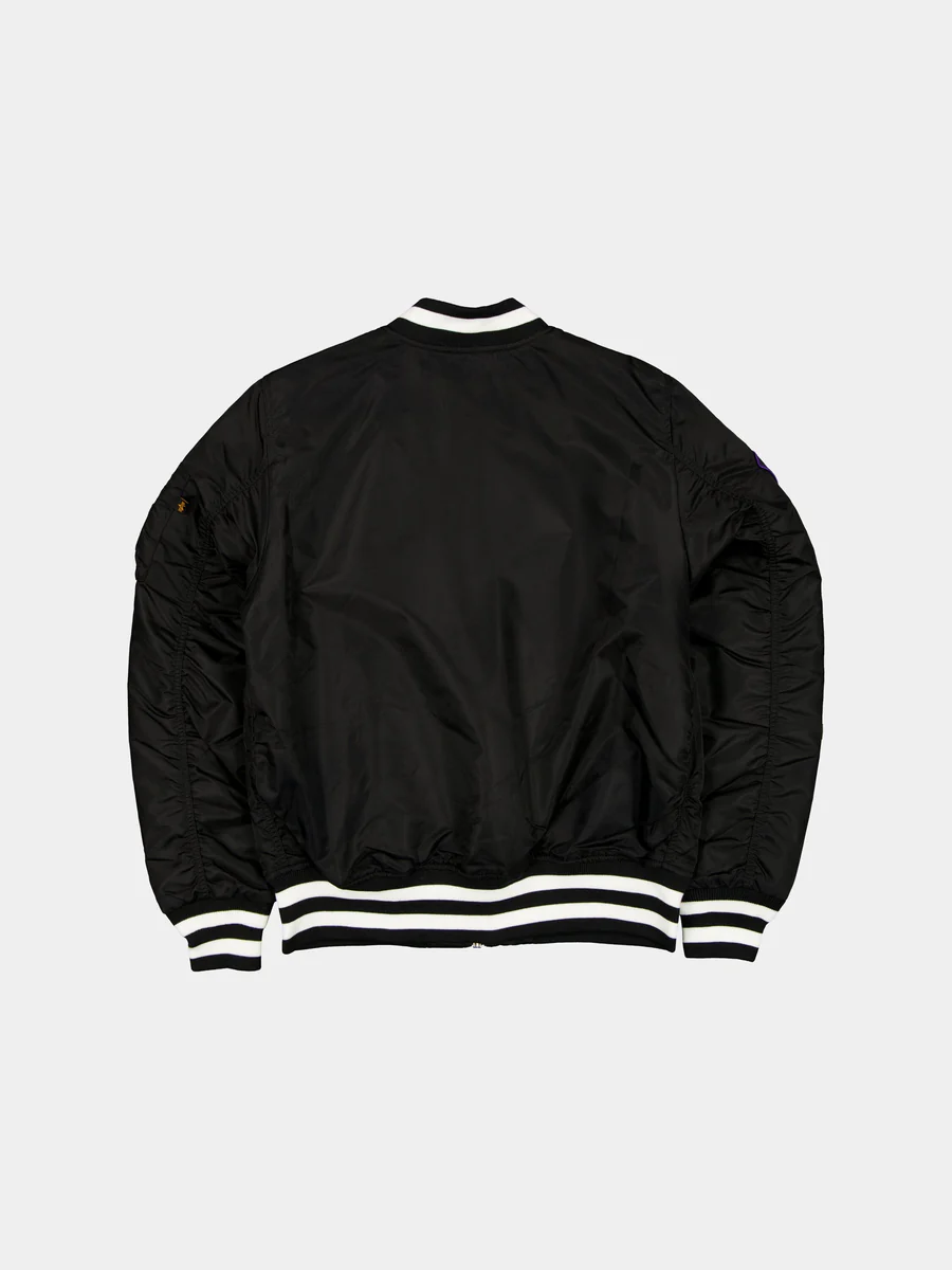 LOS ANGELES DODGERS MEN'S NEWERA X ALPHA INDUSTRIES MA-1 BOMBER JACKET - BLACK/WHITE