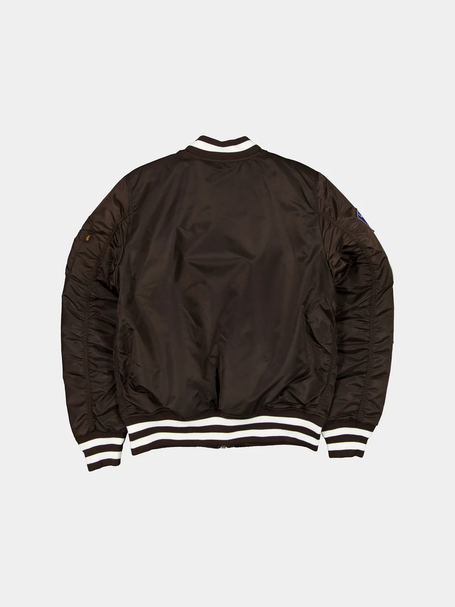LOS ANGELES DODGERS MEN'S NEWERA X ALPHA INDUSTRIES MA-1 BOMBER JACKET - BROWN