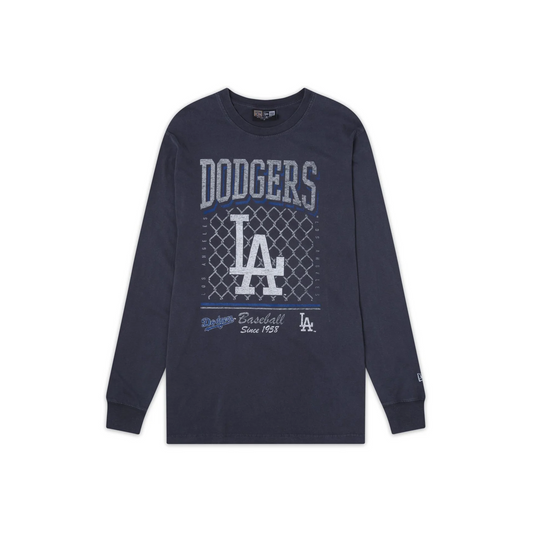 LOS ANGELES DODGERS MEN'S OLD SCHOOL SPORT LONG SLEEVE T-SHIRT