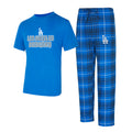 LOS ANGELES DODGERS MEN'S VECTOR T-SHIRT & FLANNEL PANT SLEEPWEAR SET - ROYAL/BLACK
