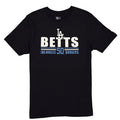 LOS ANGELES DODGERS MOOKIE BETTS MEN'S NAME AND NUMBER T- SHIRT - BLACK