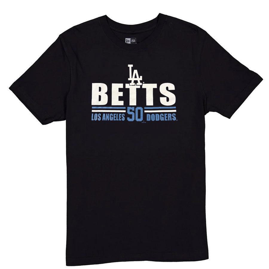 LOS ANGELES DODGERS MOOKIE BETTS MEN'S NAME AND NUMBER T- SHIRT - BLACK