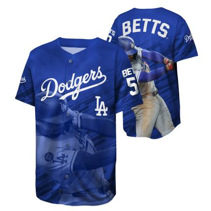 LOS ANGELES DODGERS MOOKIE BETTS YOUTH SUBLIMATION REPLICA JERSEY - BLUE