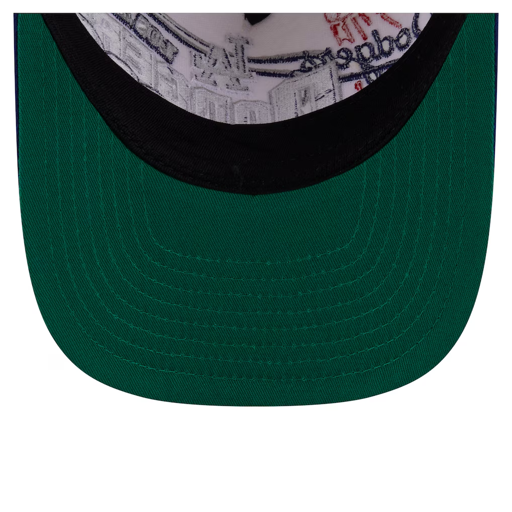 LOS ANGELES DODGERS NEW ERA CLASSIC 9FIFTY A-FRAME SNAPBACK HAT - CHROME WHITE/BLUE