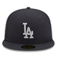 LOS ANGELES DODGERS NEW ERA COLOR BASIC 59FIFTY FITTED HAT - ANTHRACITE