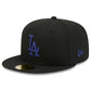 LOS ANGELES DODGERS NEW ERA COLOR BASIC 59FIFTY FITTED HAT - BLACK/BLUE