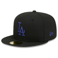 LOS ANGELES DODGERS NEW ERA COLOR BASIC 59FIFTY FITTED HAT - BLACK/BLUE