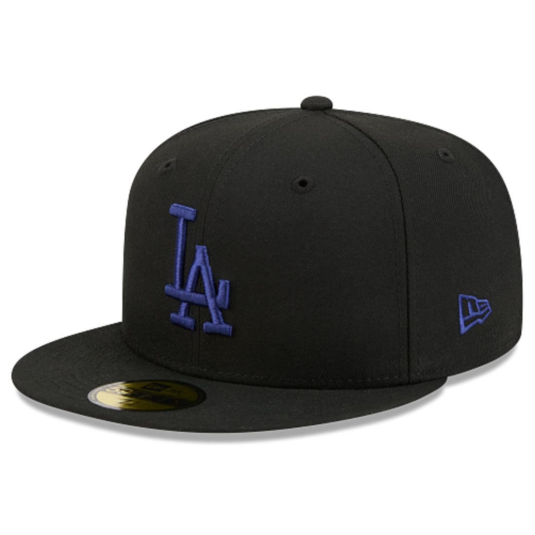 LOS ANGELES DODGERS NEW ERA COLOR BASIC 59FIFTY FITTED HAT - BLACK/BLUE