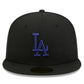 LOS ANGELES DODGERS NEW ERA COLOR BASIC 59FIFTY FITTED HAT - BLACK/BLUE