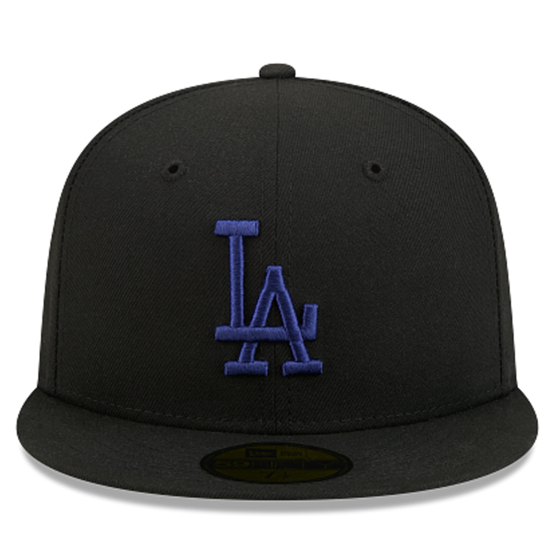LOS ANGELES DODGERS NEW ERA COLOR BASIC 59FIFTY FITTED HAT - BLACK/BLUE
