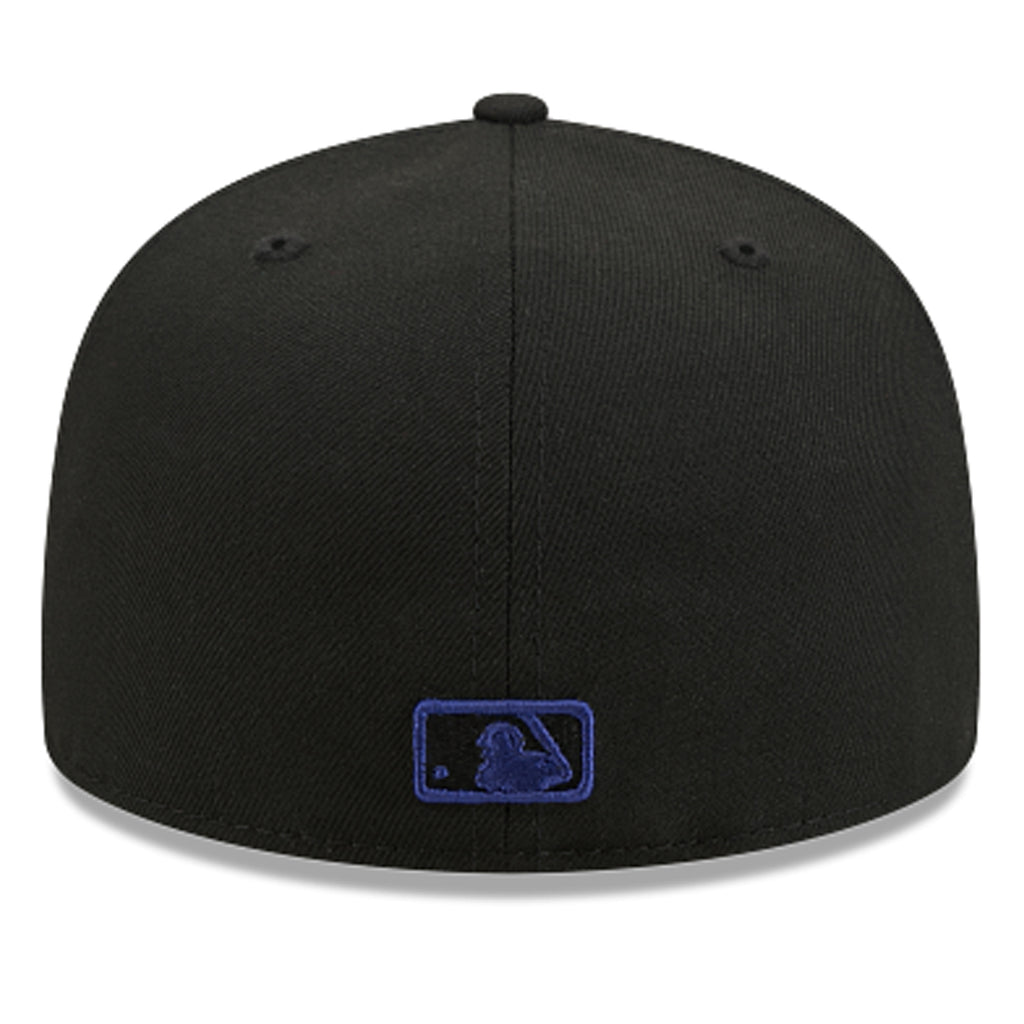 LOS ANGELES DODGERS NEW ERA COLOR BASIC 59FIFTY FITTED HAT - BLACK/BLUE