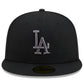 LOS ANGELES DODGERS NEW ERA COLOR BASIC 59FIFTY FITTED HAT - BLACK/GRAPHITE