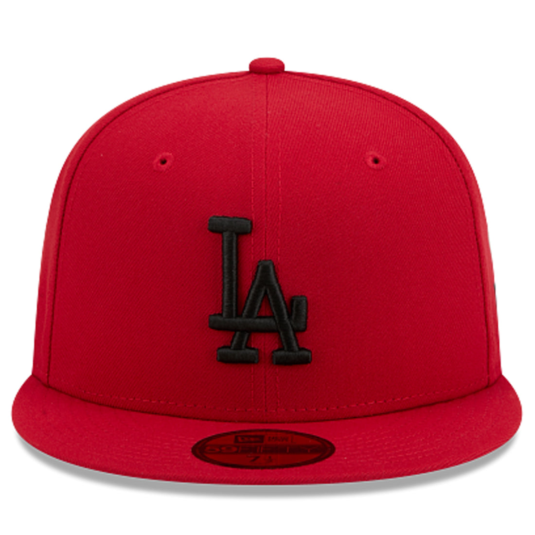 LOS ANGELES DODGERS NEW ERA COLOR BASIC 59FIFTY FITTED HAT - SCARLET RED/BLACK
