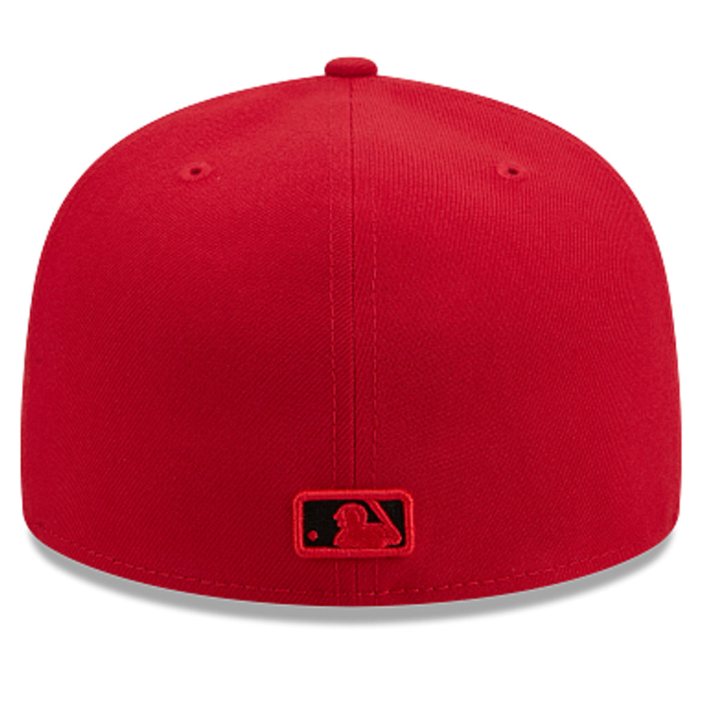 LOS ANGELES DODGERS NEW ERA COLOR BASIC 59FIFTY FITTED HAT - SCARLET RED/BLACK
