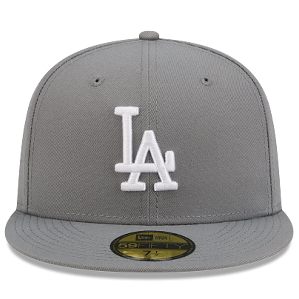 LOS ANGELES DODGERS NEW ERA COLOR BASIC 59FIFTY FITTED HAT - STORM GRAY
