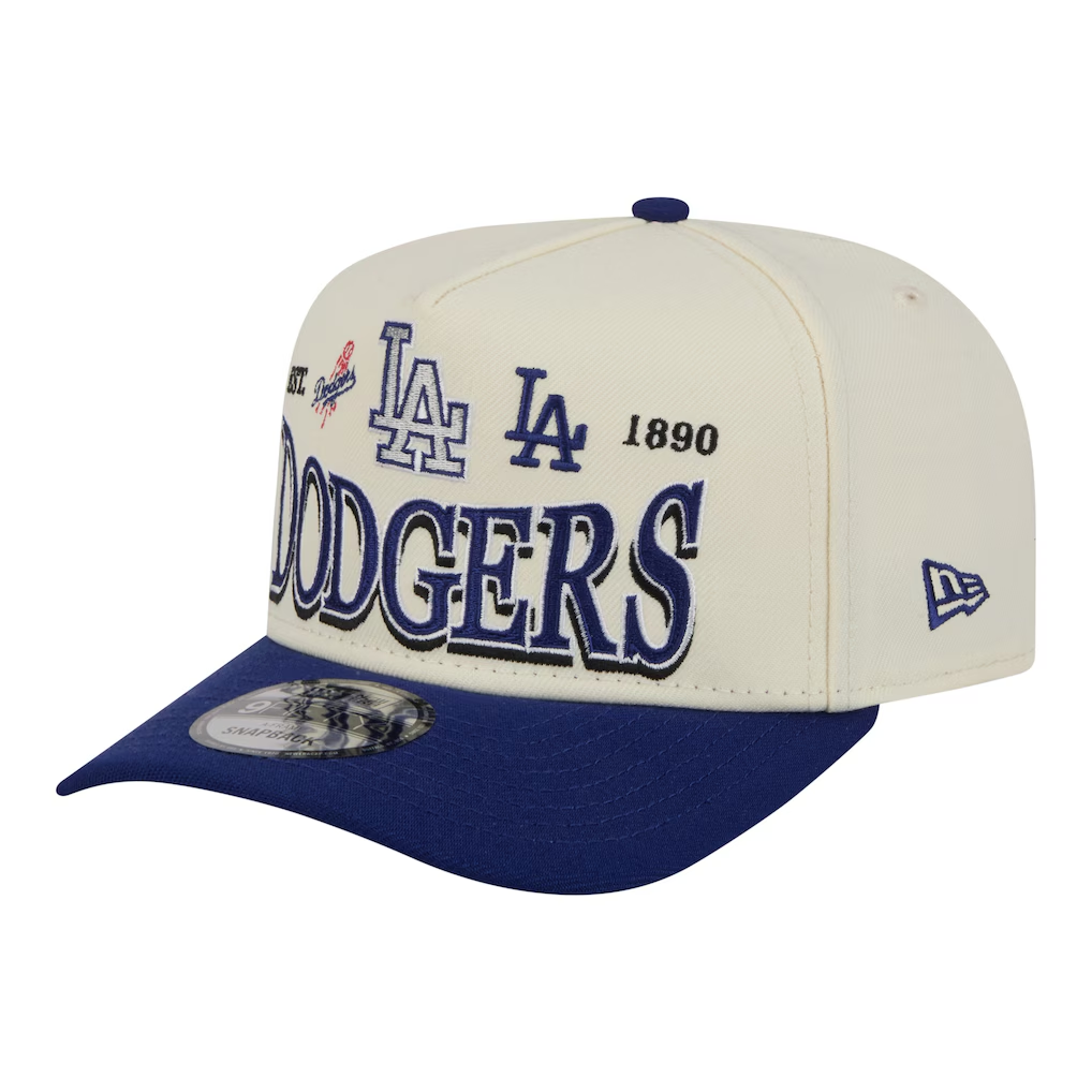LOS ANGELES DODGERS NEW ERA TRI-HIT 9FIFTY A-FRAME SNAPBACK HAT - CHROME WHITE/BLUE