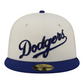 LOS ANGELES DODGERS NEW ERA TWO-TONE STITCH 59FIFTY FITTED HAT - CHROME WHITE/BLUE
