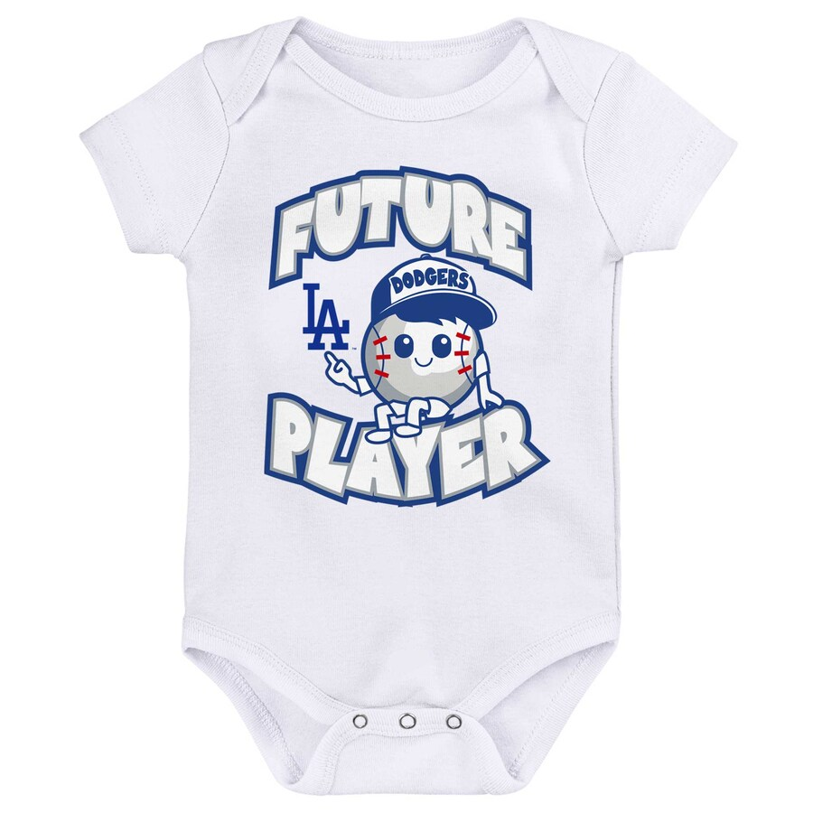 LOS ANGELES DODGERS NEWBORN MINOR LEAGUE PLAYER 3 PIECE ONESIE SET