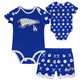 LOS ANGELES DODGERS NEWBORN ON DECK 2-PIECE BODYSUIT & DIAPER COVER SET - BLUE