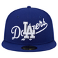 LOS ANGELES DODGERS OVERLAP 59FIFTY FITTED HAT - BLUE