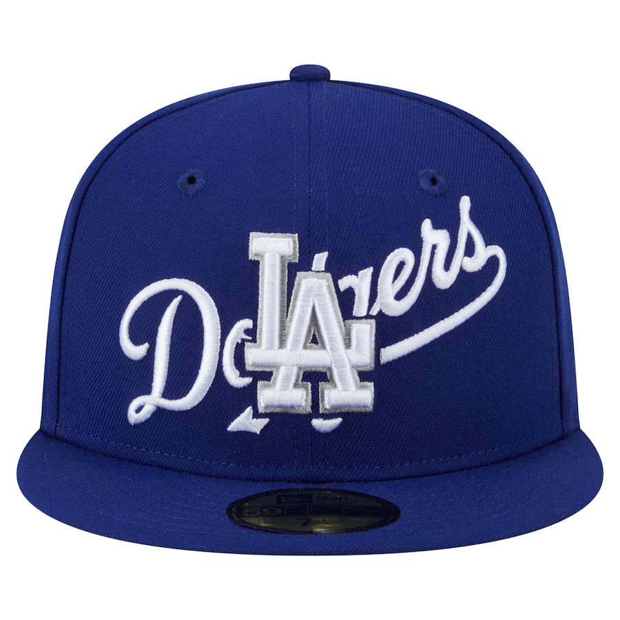 LOS ANGELES DODGERS OVERLAP 59FIFTY FITTED HAT - BLUE