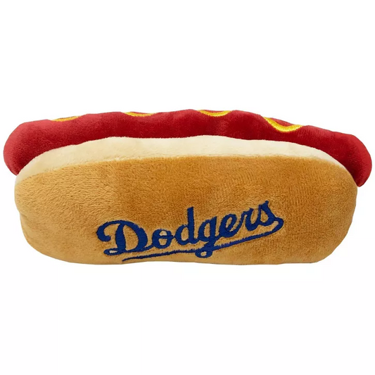 LOS ANGELES DODGERS PETS FIRST PLUSH HOT DOG TOY