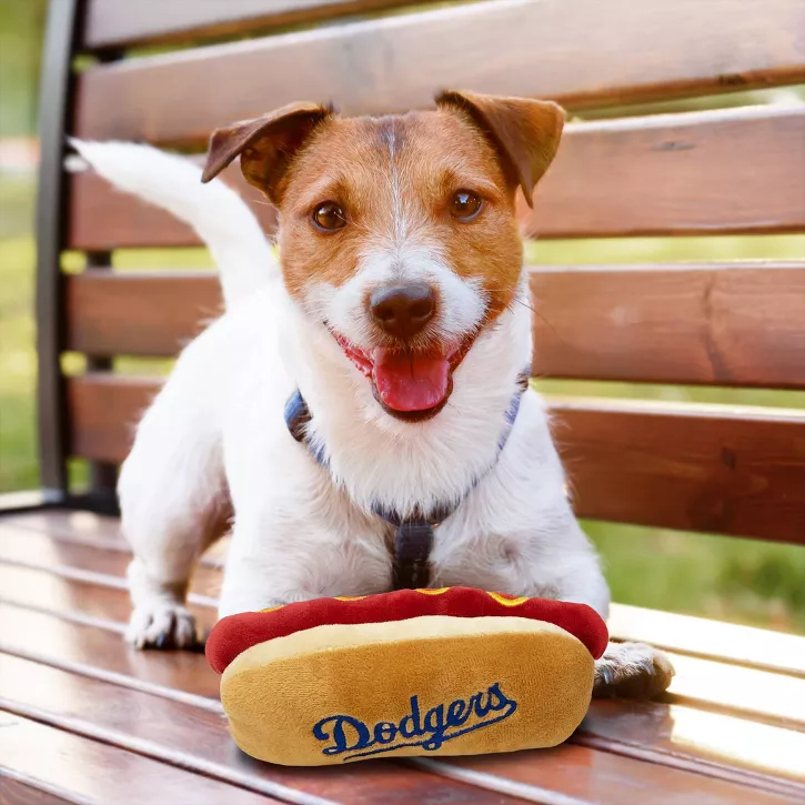 LOS ANGELES DODGERS PETS FIRST PLUSH HOT DOG TOY