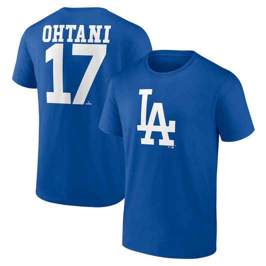 LOS ANGELES DODGERS SHOHEI OHTANI MEN'S NAME AND NUMBER T-SHIRT (PRE-ORDER)