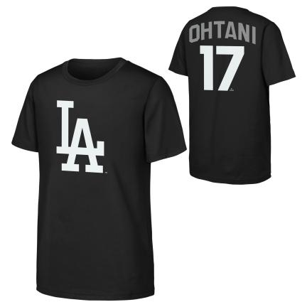 LOS ANGELES DODGERS SHOHEI OHTANI YOUTH OUTERSTUFF NAME AND NUMBER T-SHIRT - BLACK