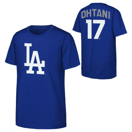 LOS ANGELES DODGERS SHOHEI OHTANI YOUTH OUTERSTUFF NAME AND NUMBER T-SHIRT - BLUE