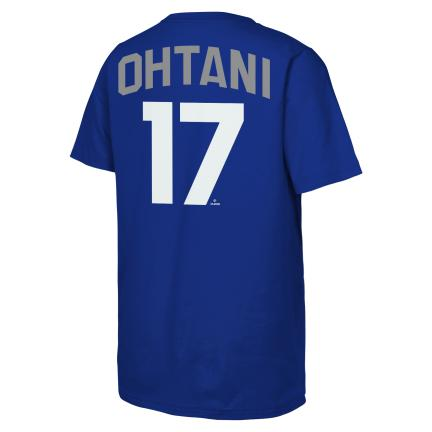 LOS ANGELES DODGERS SHOHEI OHTANI YOUTH OUTERSTUFF NAME AND NUMBER T-SHIRT - BLUE